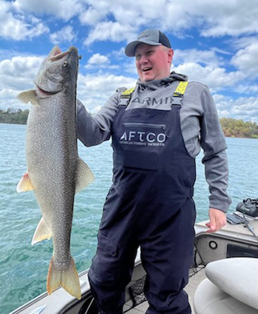 Todd Ceisner with Niagara River lake trout