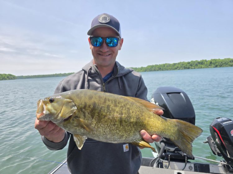 Jim Downey with smallmouth bass