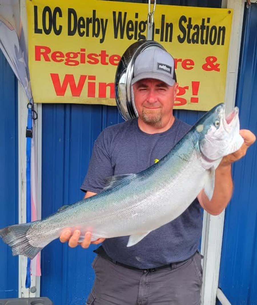Capt. Anthony Ellis with steelhead