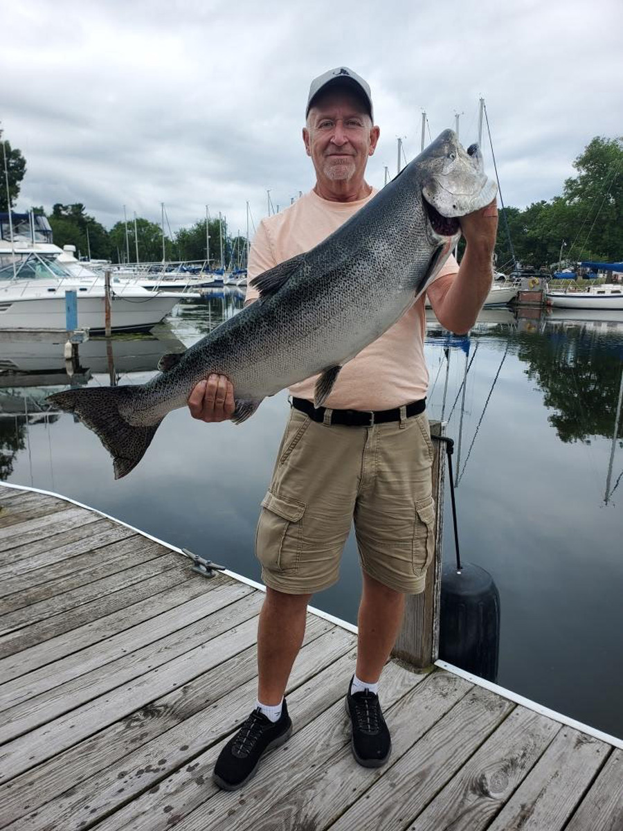 Mark Turek with king salmon