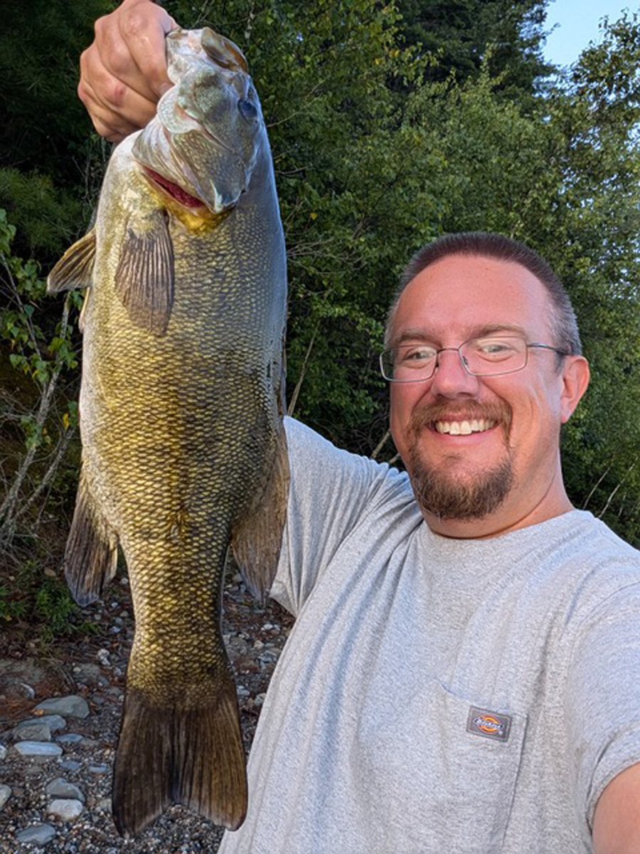 Scott with smallmouth bass
