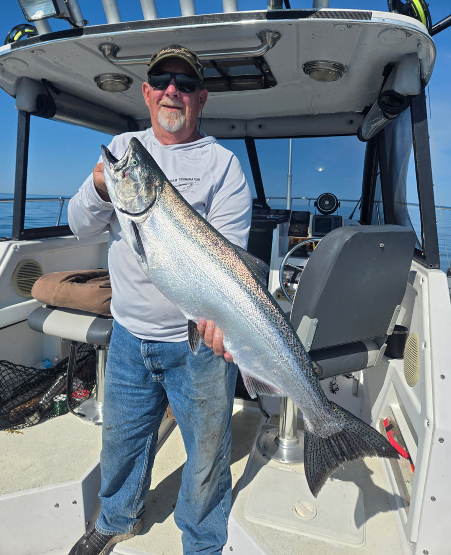 Kevin Guenther with a big Niagara Bar salmon