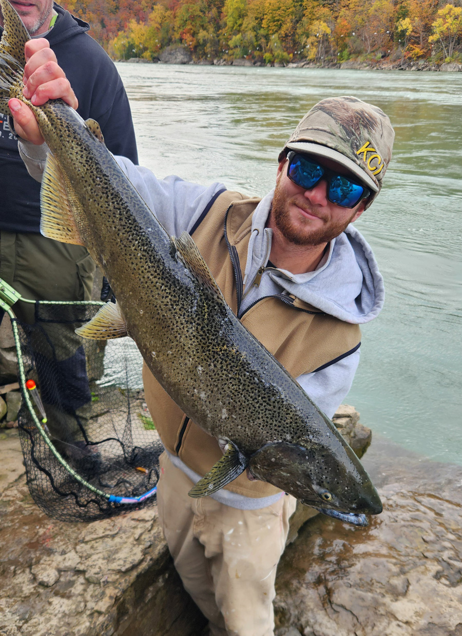 Riley Bowser with salmon