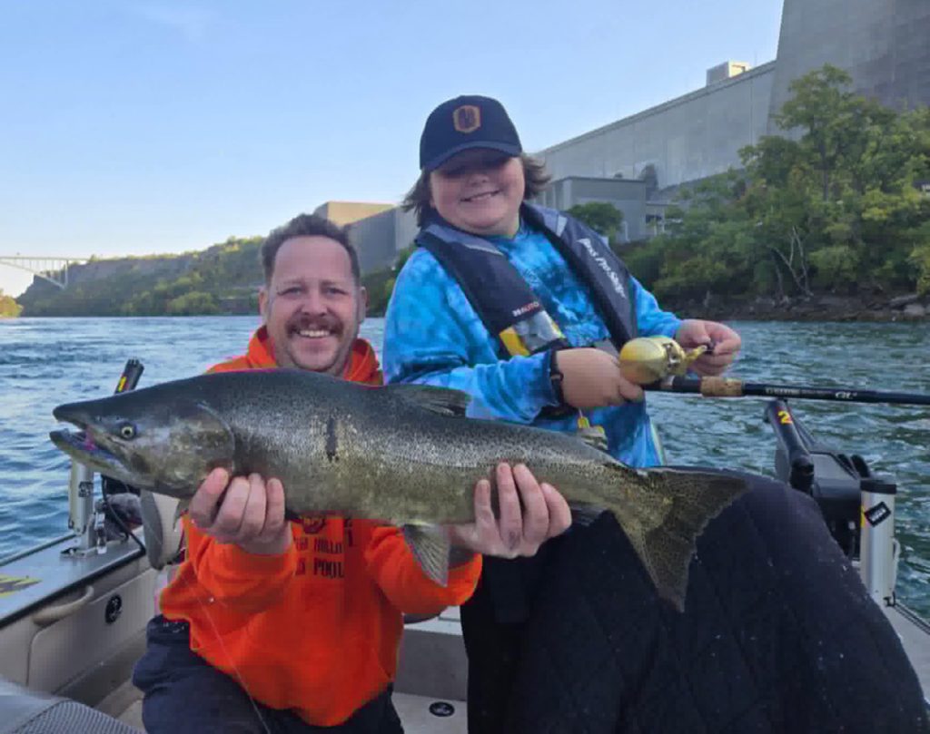Justin Coulman with salmon
