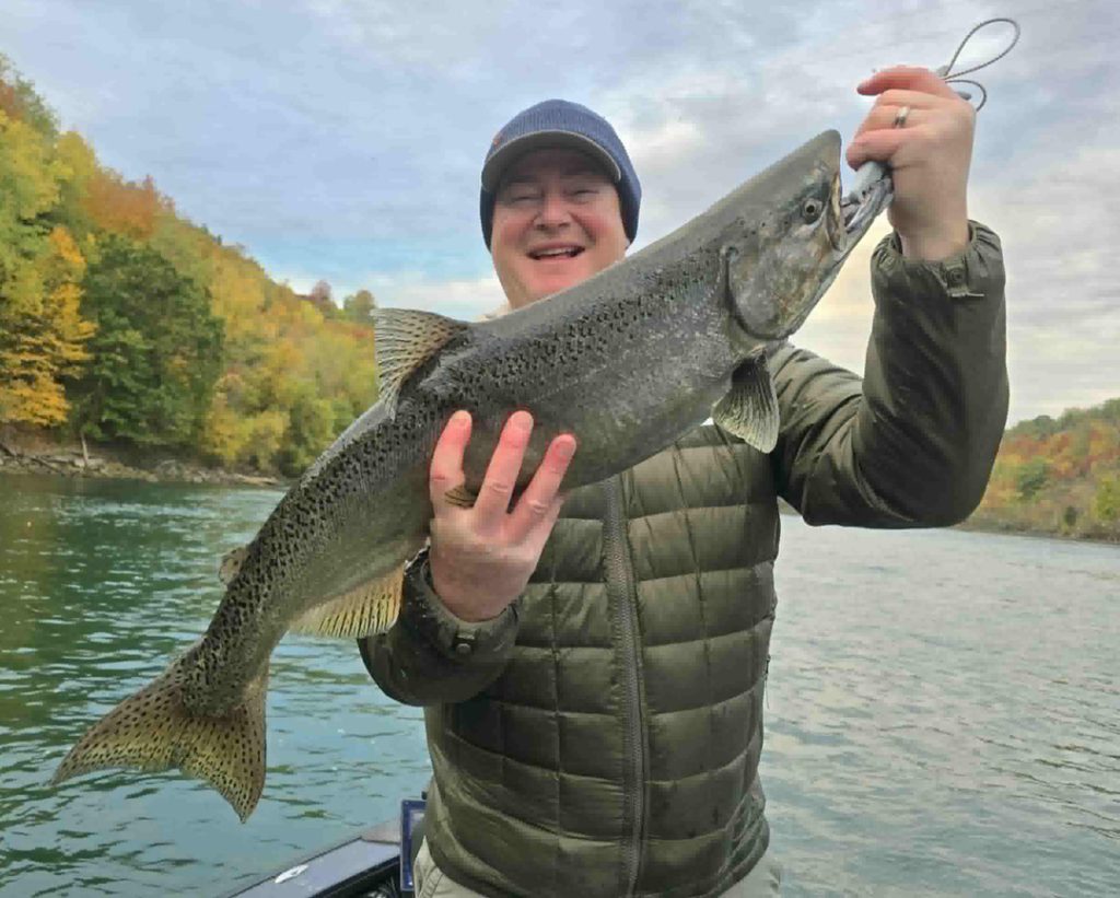 Mark Herbert with salmon