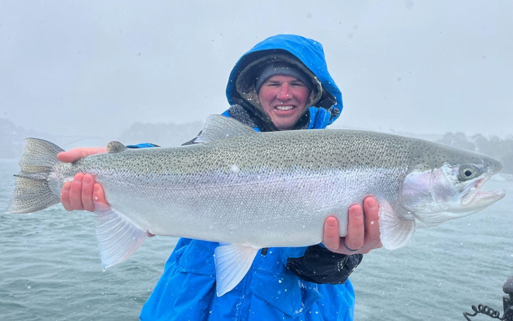 Eli Moskal with steelhead