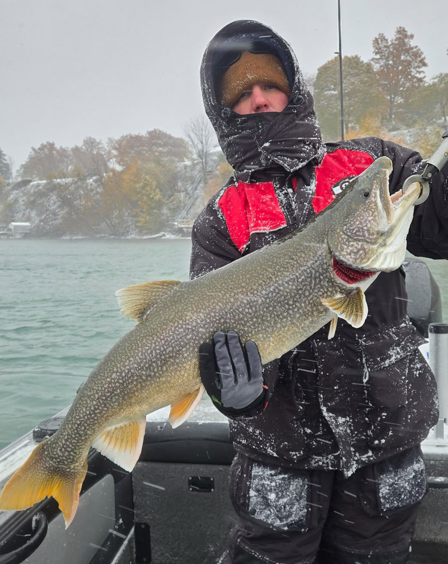Joe Rush with lake trout