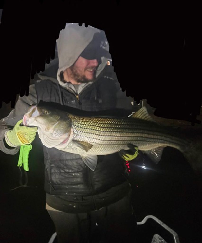 Nick DiPhillipo with striped bass