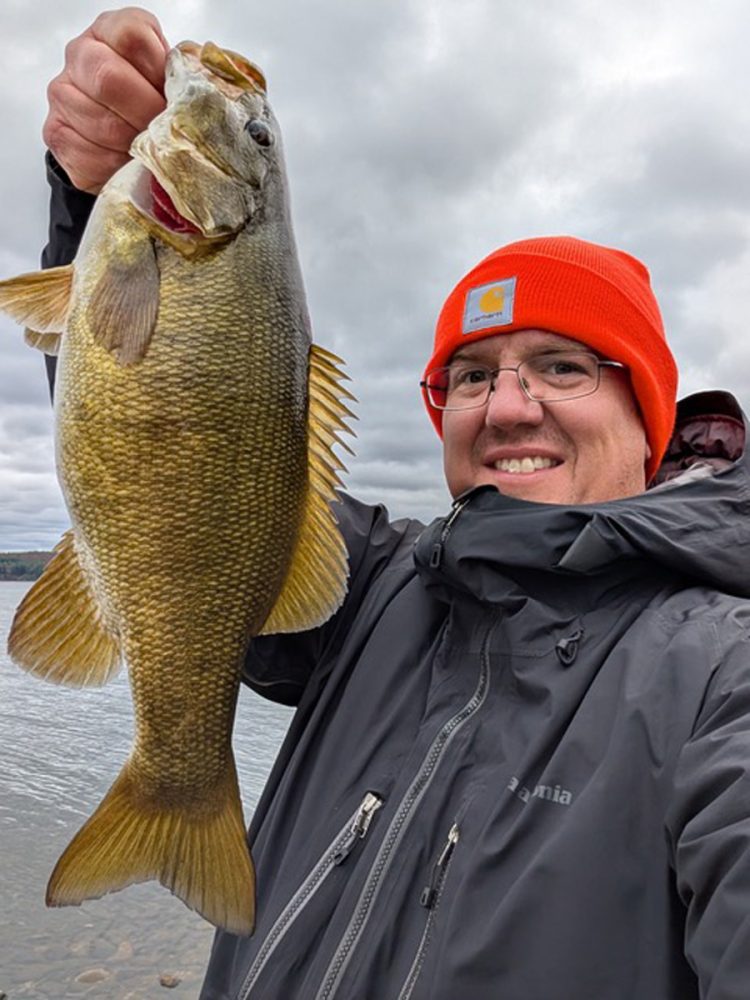 Scott with Wachusett smallmouth bass.