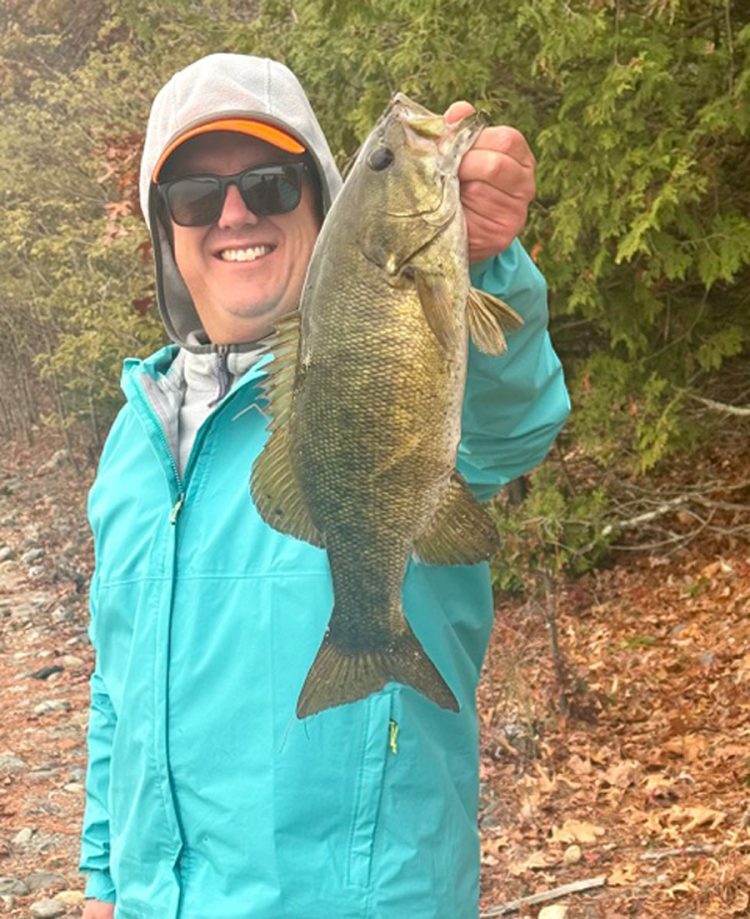 Scott with Wachusett smallmouth bass