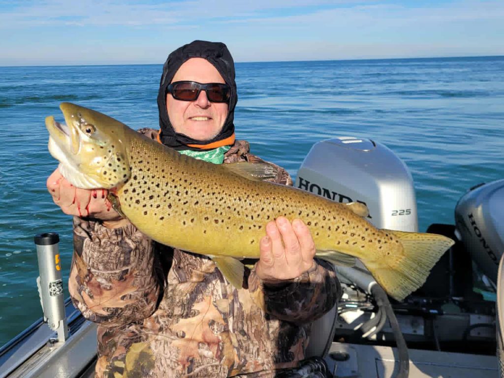 Jim Marico with a brown trout