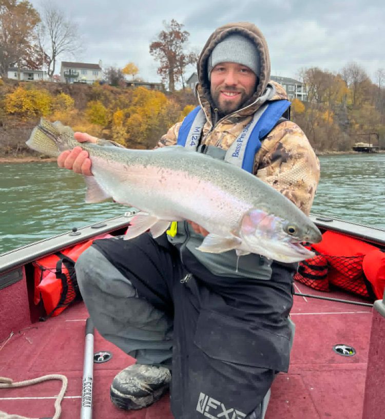 Josh Schaefer with steelhead