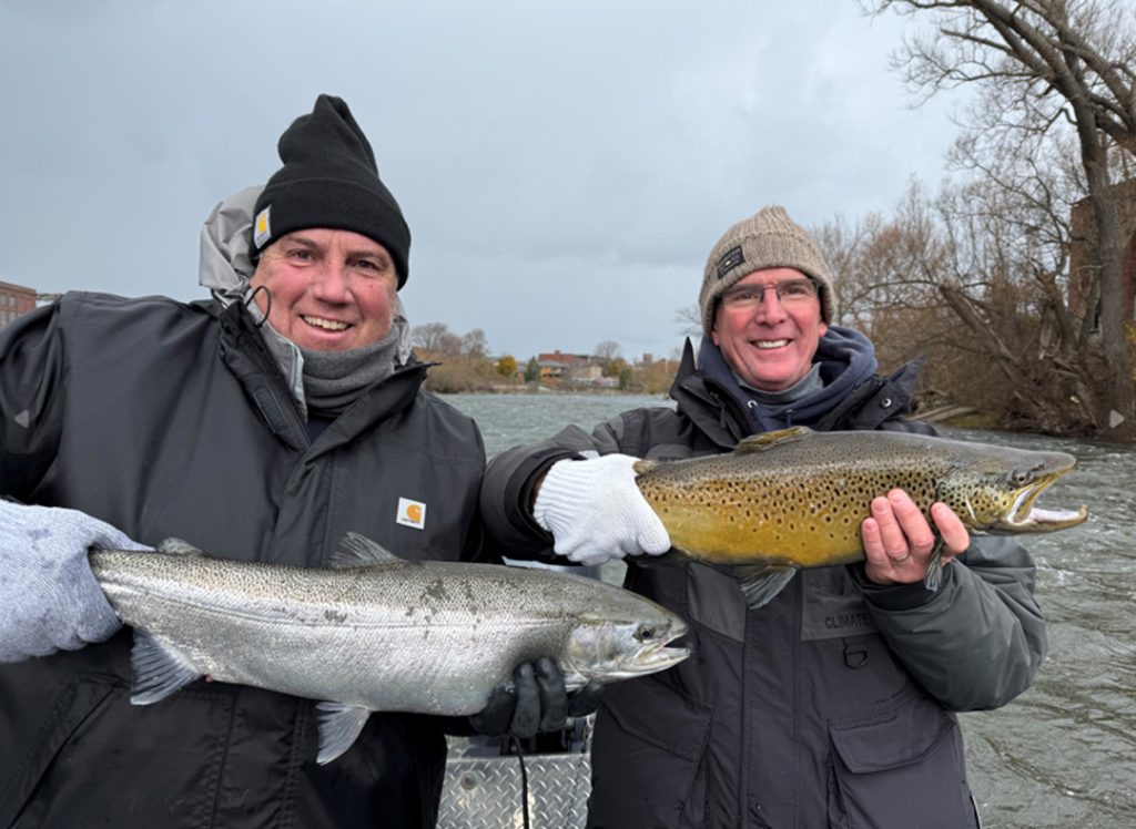 Jeff and Rodney show off their double catch