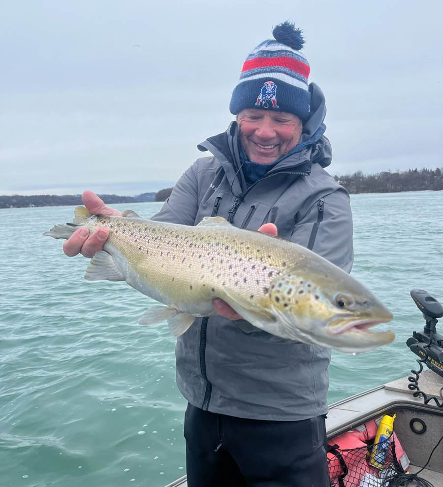 Chris Megan with big brown trout