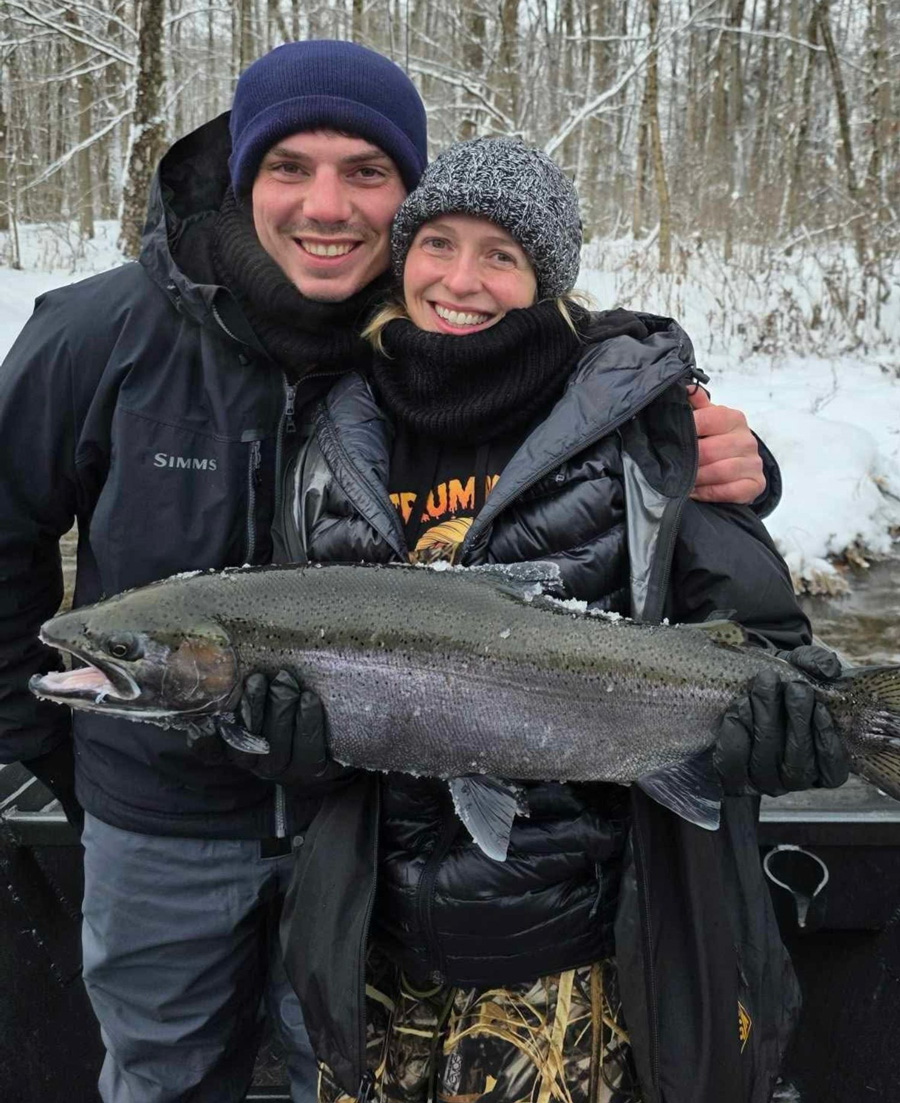 Devon and Heather with steelhead