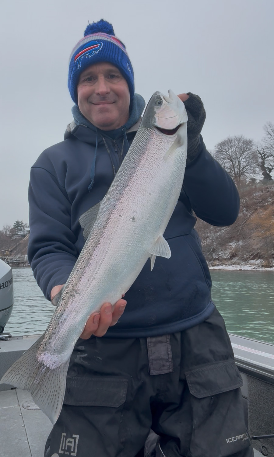 Capt. Chris Cinelli with steelhead