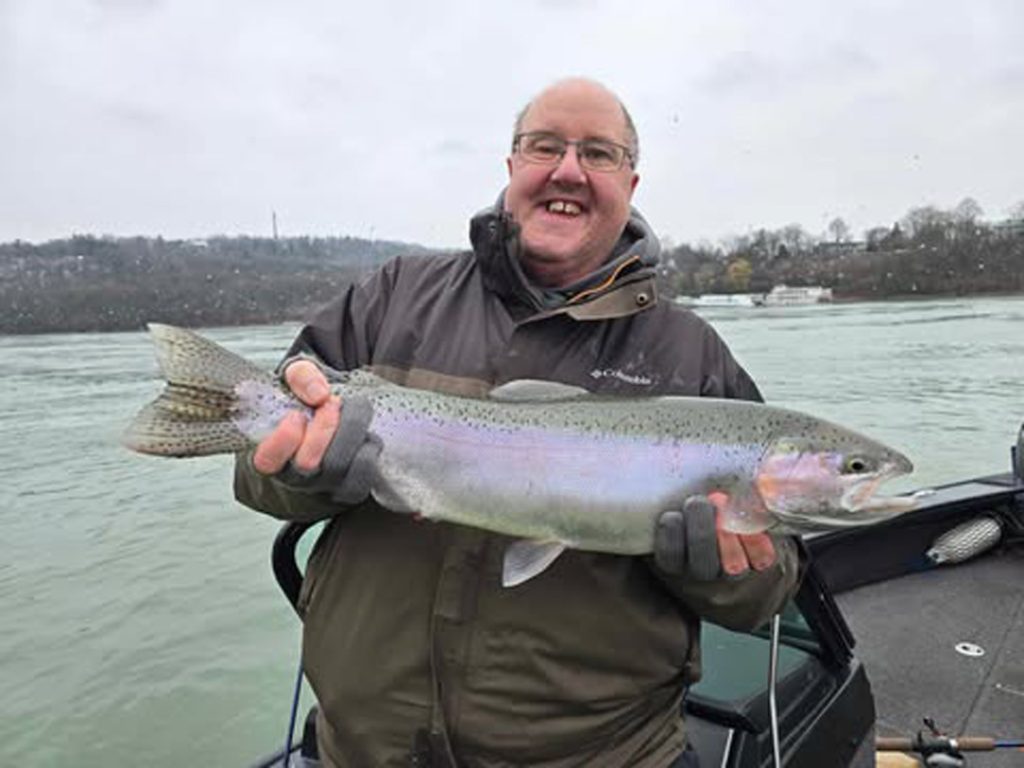 Patrick Rotchford with steelhead