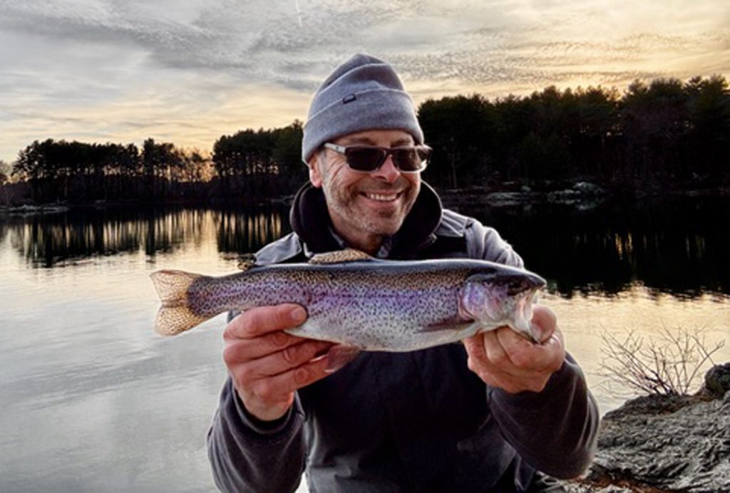 Ron with rainbow trout