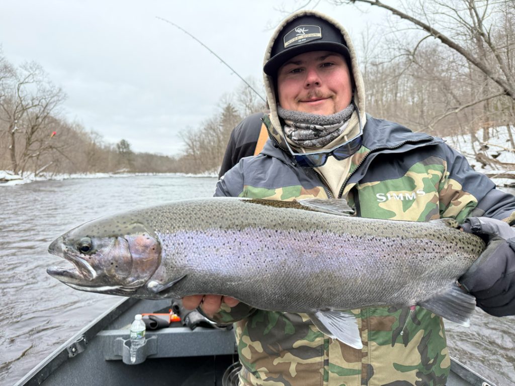 Brandon with steelhead on the Salmon River