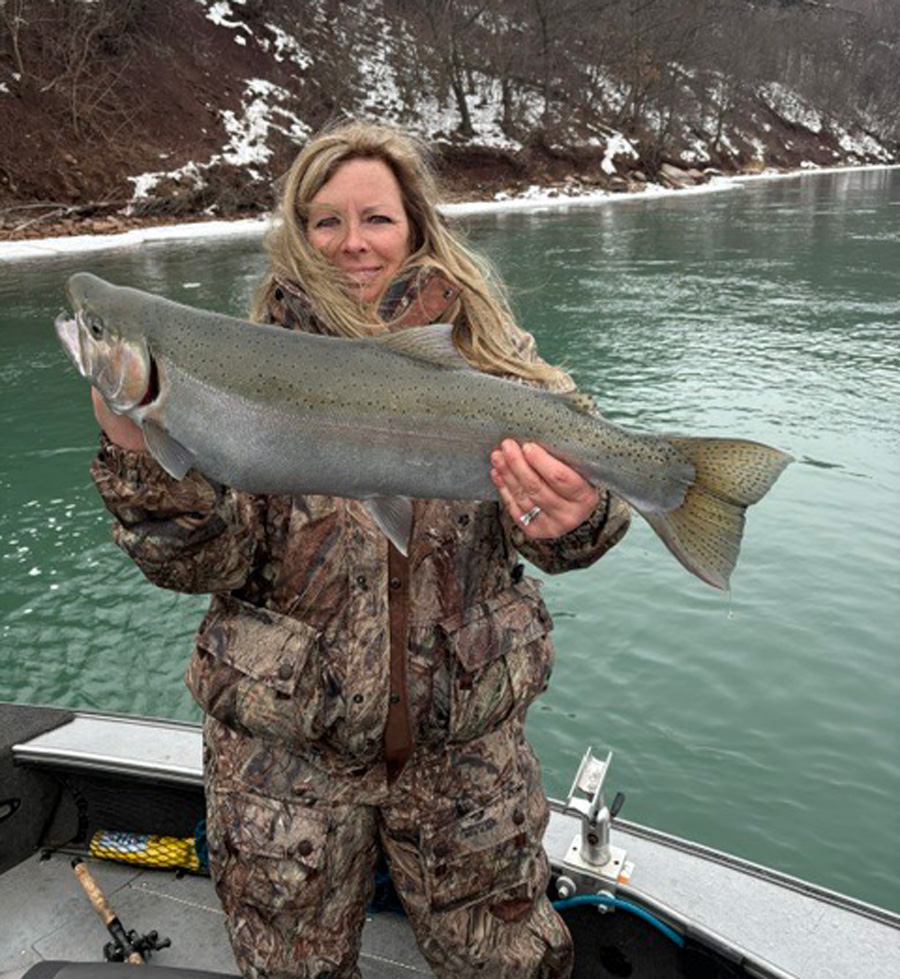 Lynda Curiale with steelhead