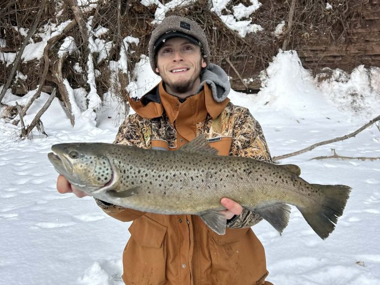 Nick LaRose with brown trout