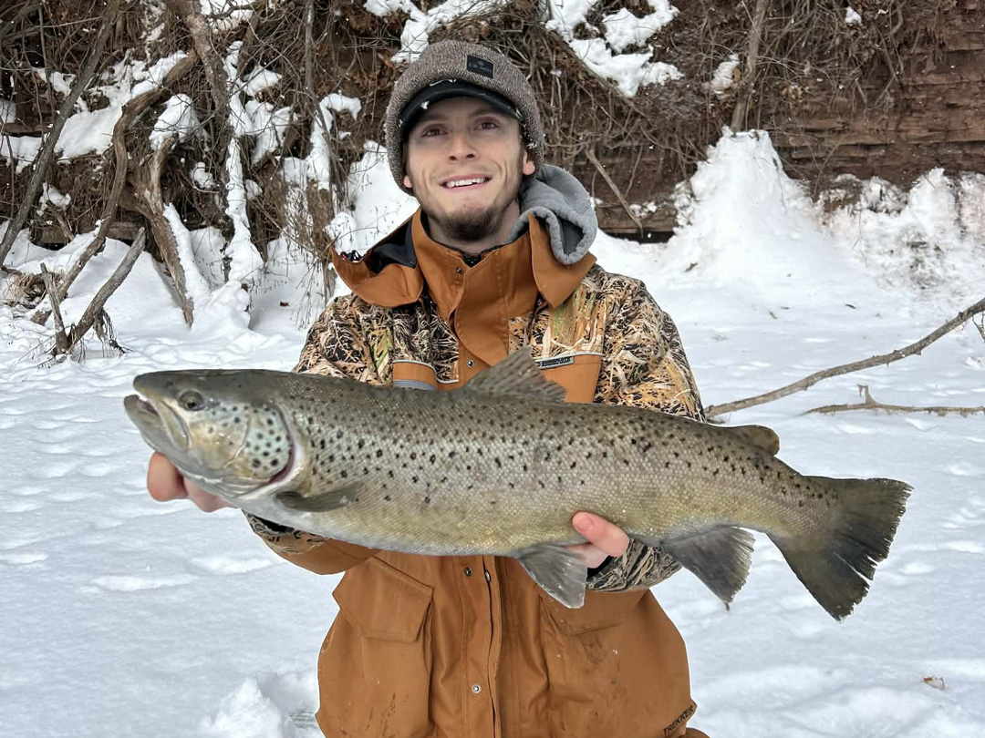 Nick LaRose with brown trout