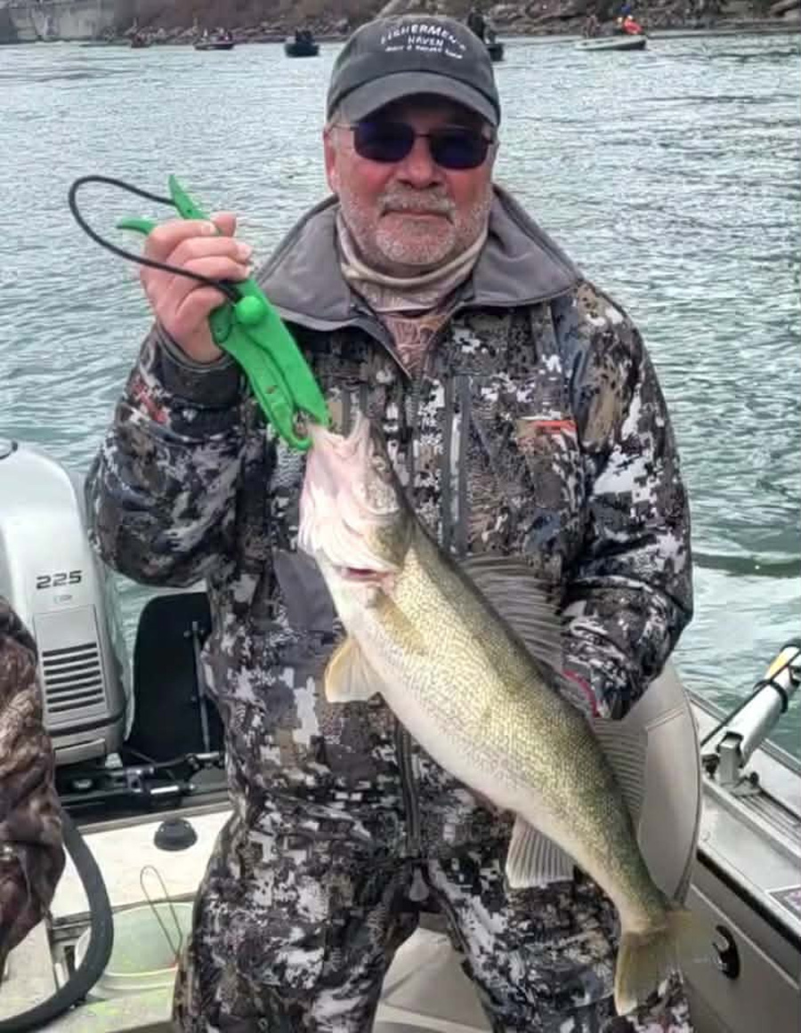 Jack Pickens with walleye
