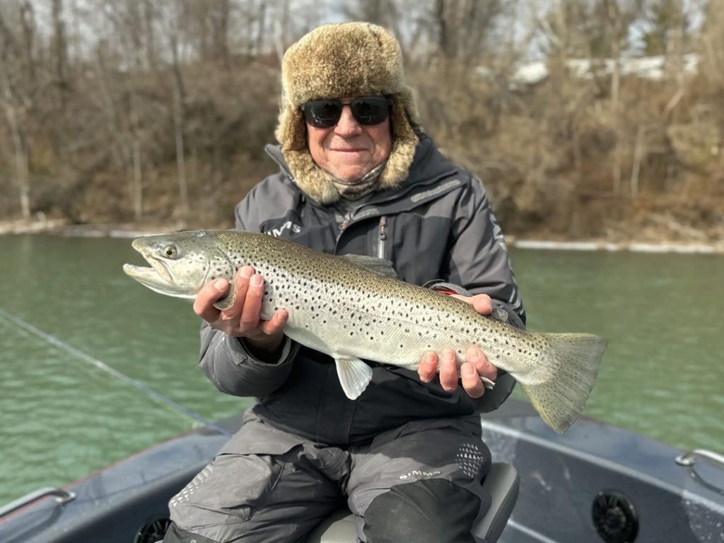 John Jarosz with brown trout