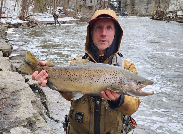 Mark Musser with brown trout