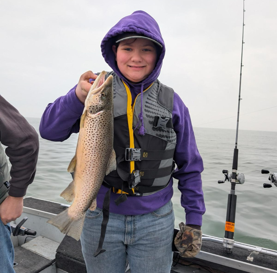 Jackson with brown trout