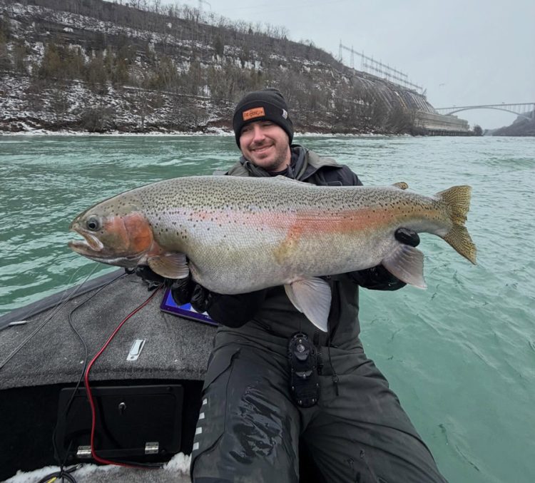 Capt. Peter Goretti with steelhead