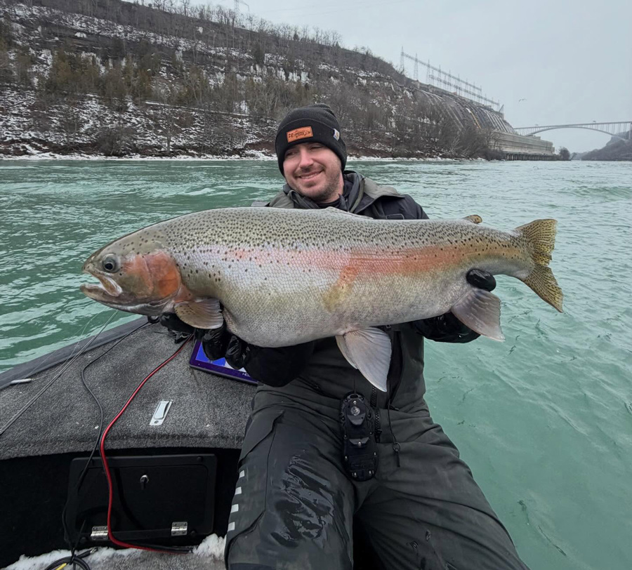 Capt. Peter Goretti with steelhead