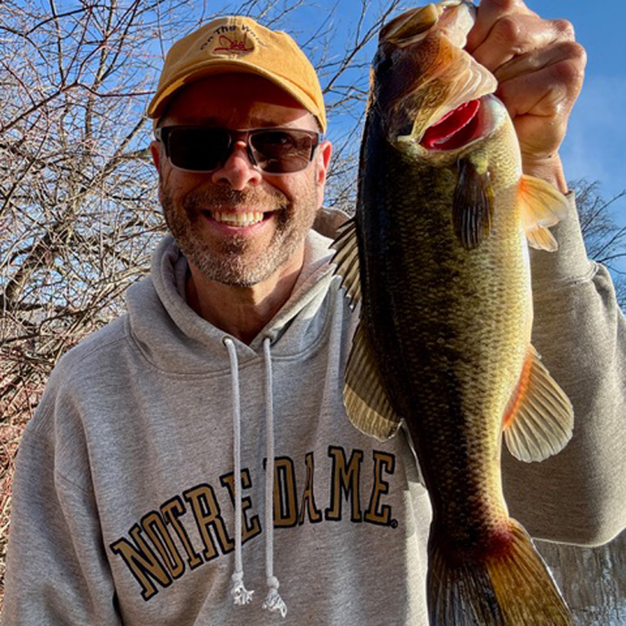 Ron with largemouth bass