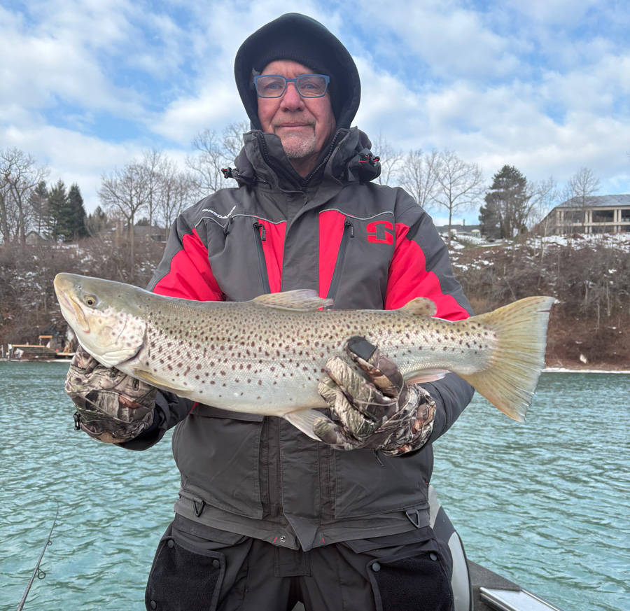 Steve Haak with brown trout