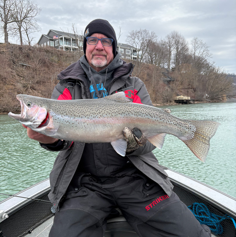 Steve Haak with steelhead