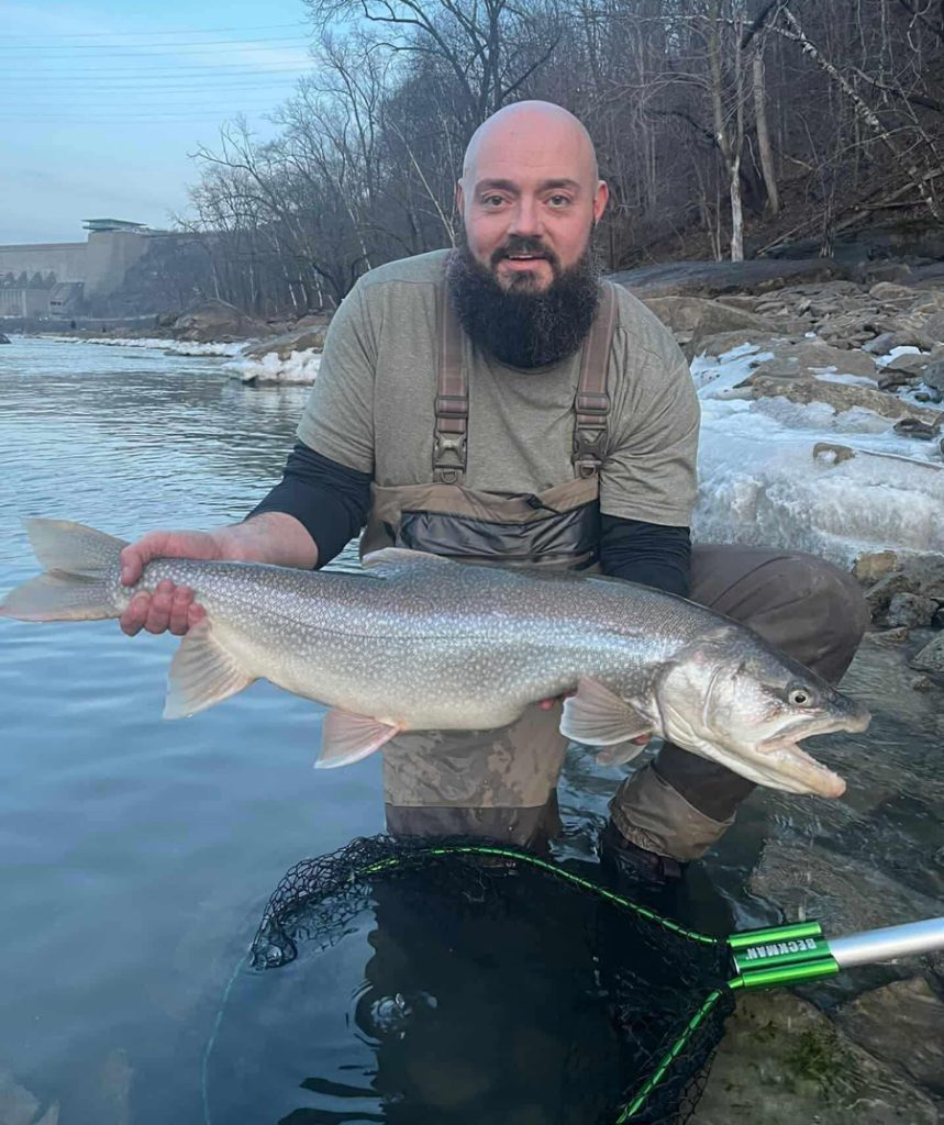 Tony Rucho with lake trout