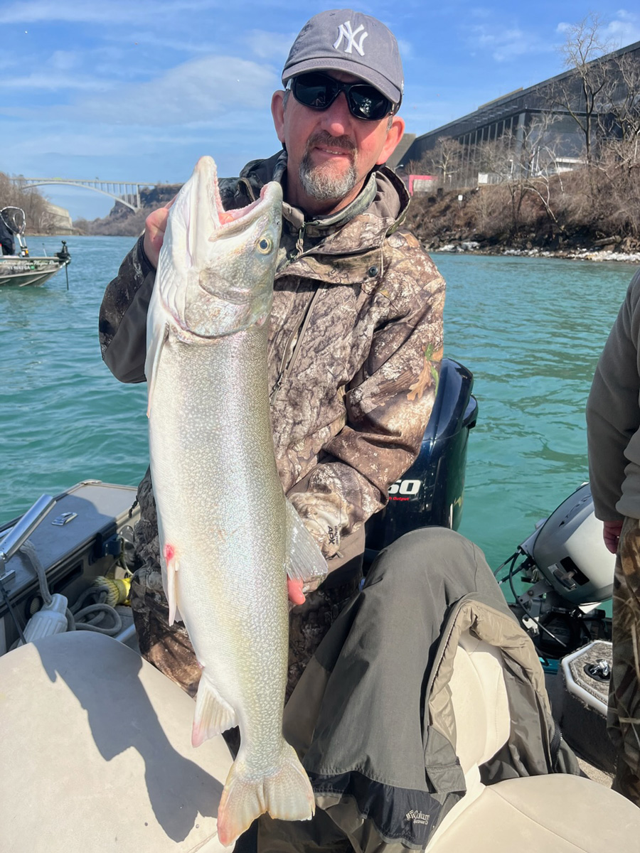 Willie Geiger with big lake trout