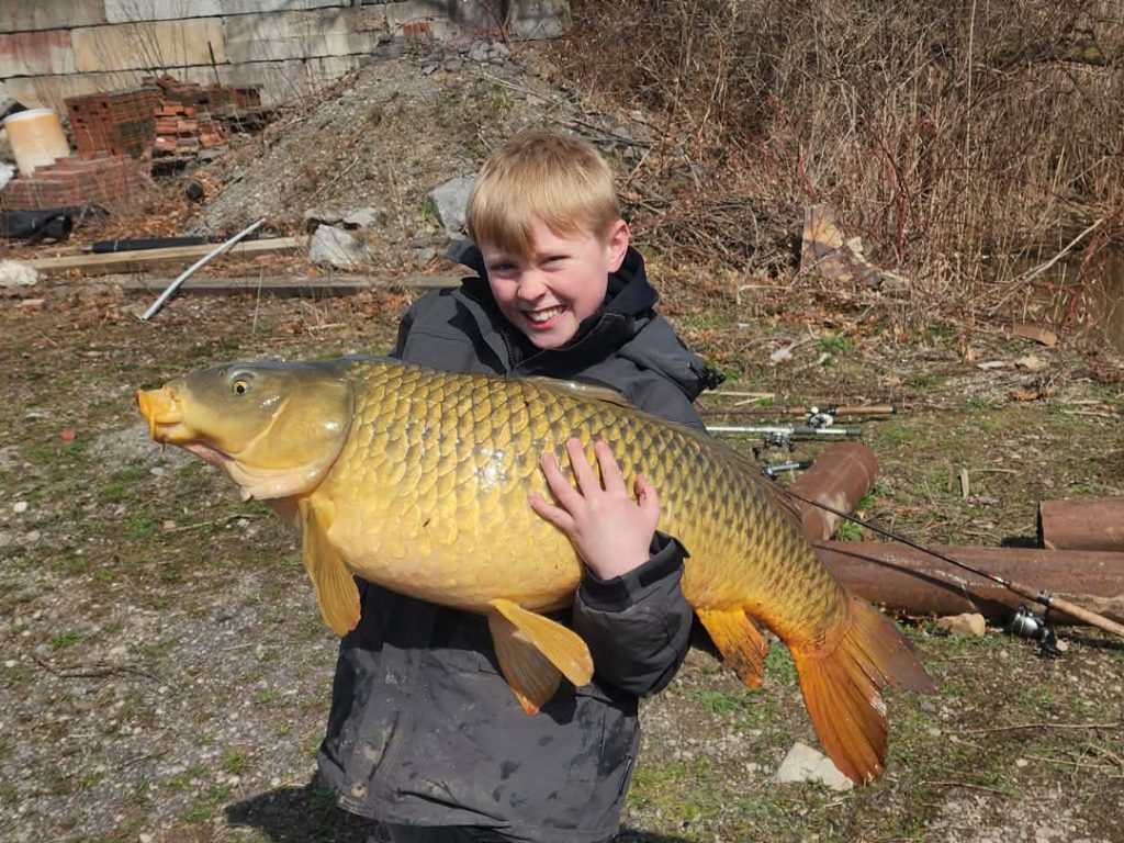 Ashton Botting with carp
