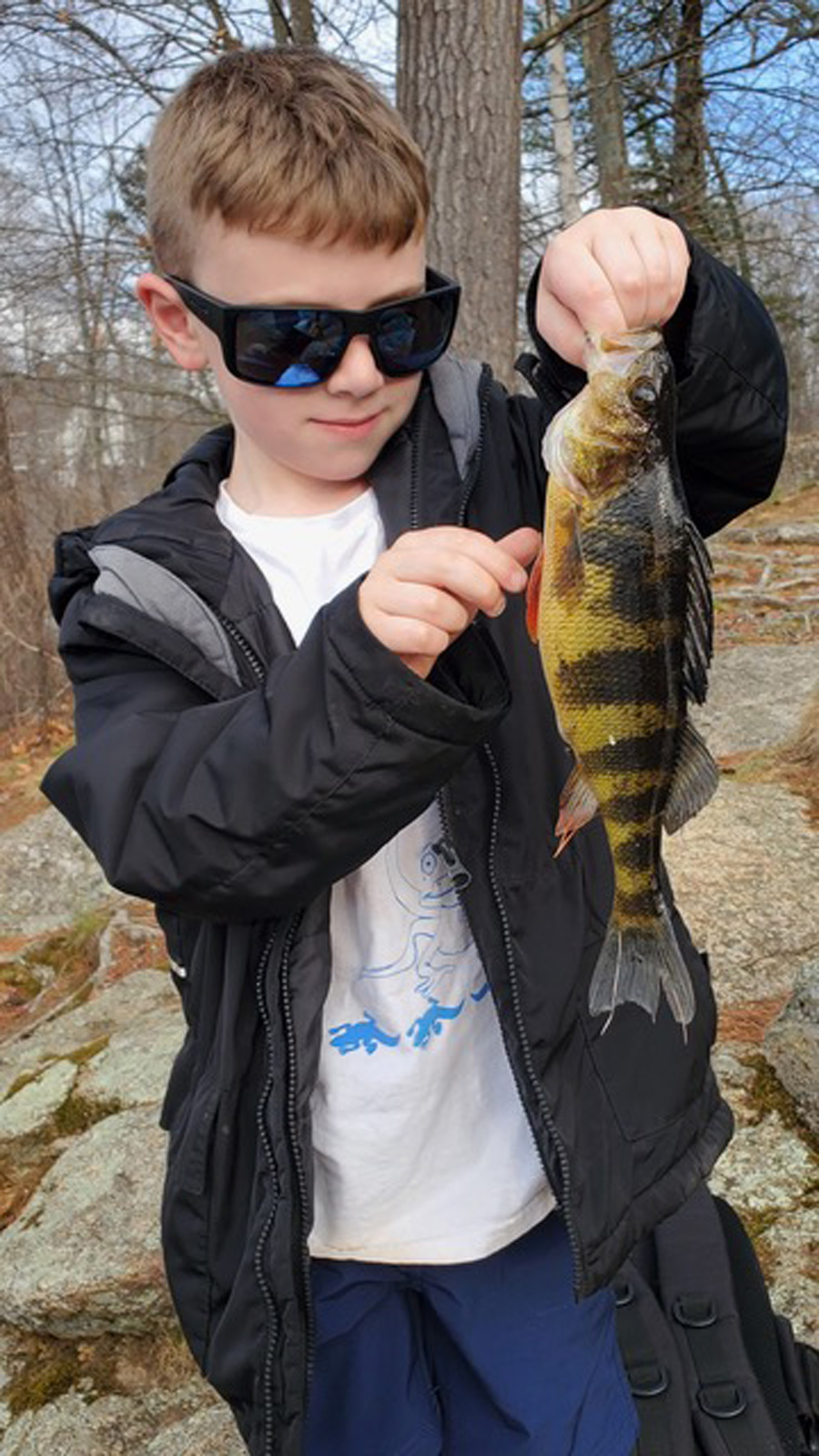 MArty Jr with North Shore yellow perch