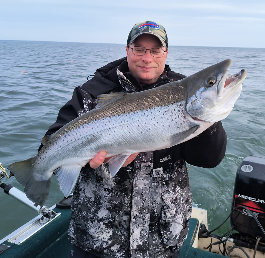 Adam Gierach with brown trout