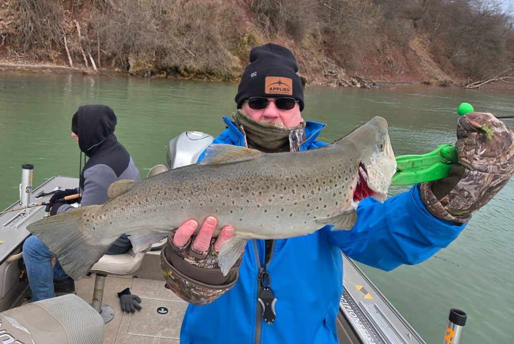 Alan Cram with brown trout