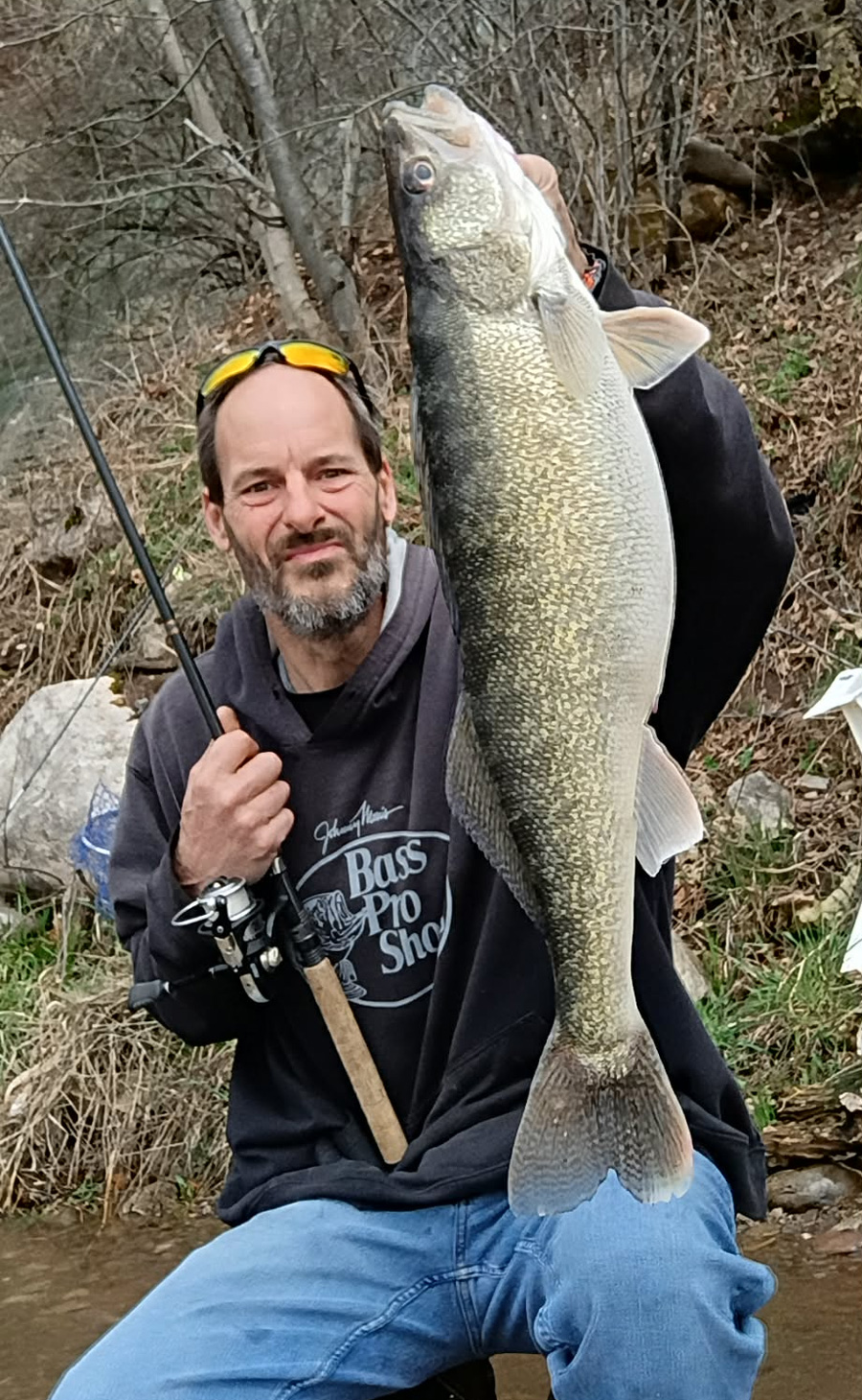 Mike Ziehm with walleye