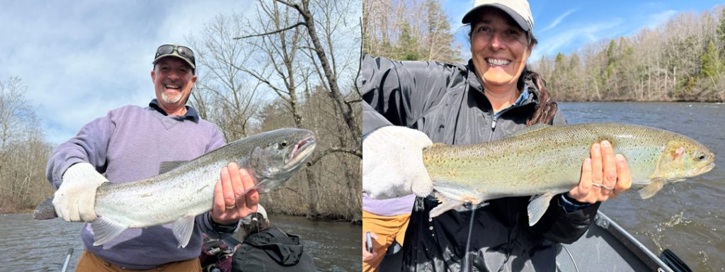 John and Kris with pair of steelheads