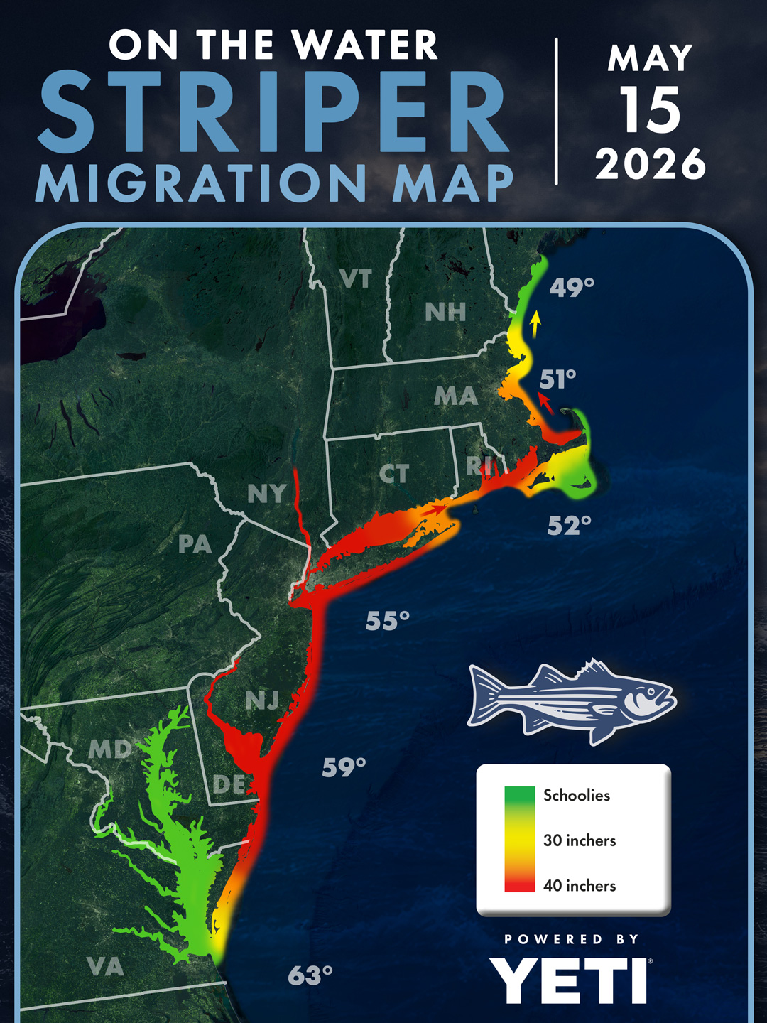 Striper Migration Map