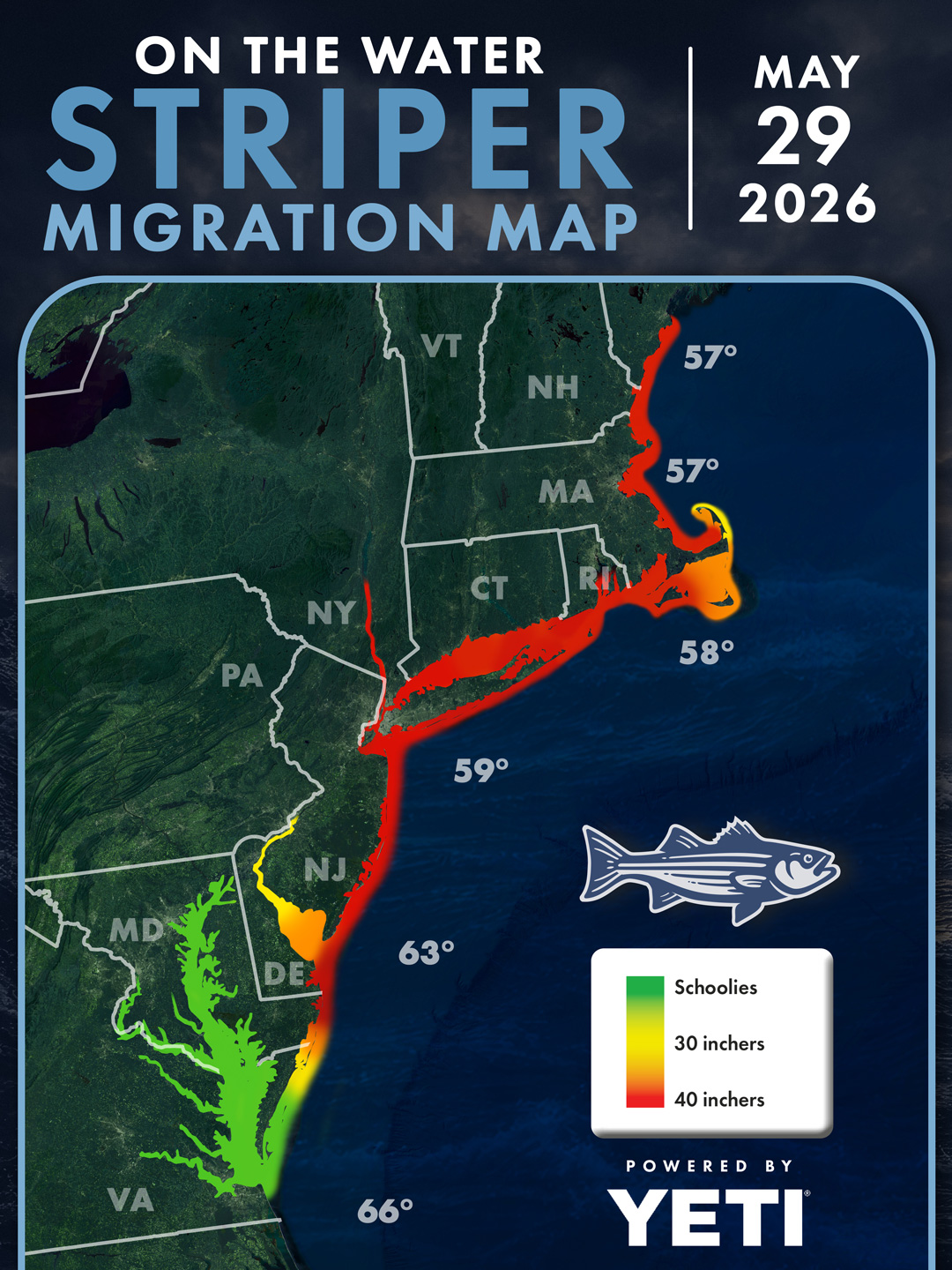 Striper Migration Map