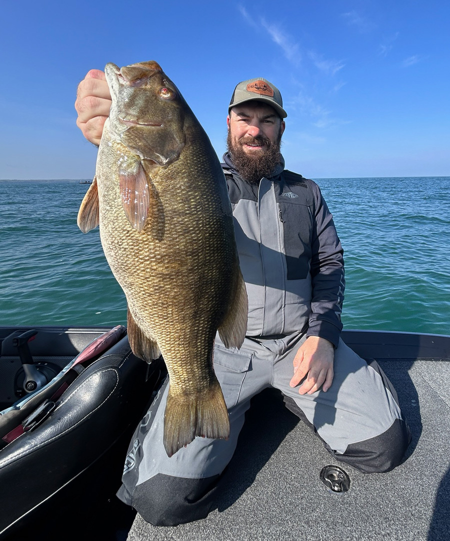 Dante Gramuglia with smallmouth bass