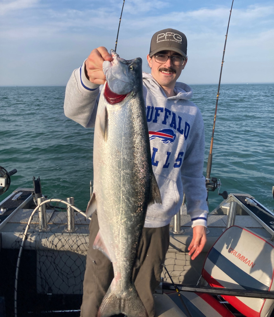 Jake Darlak with salmon