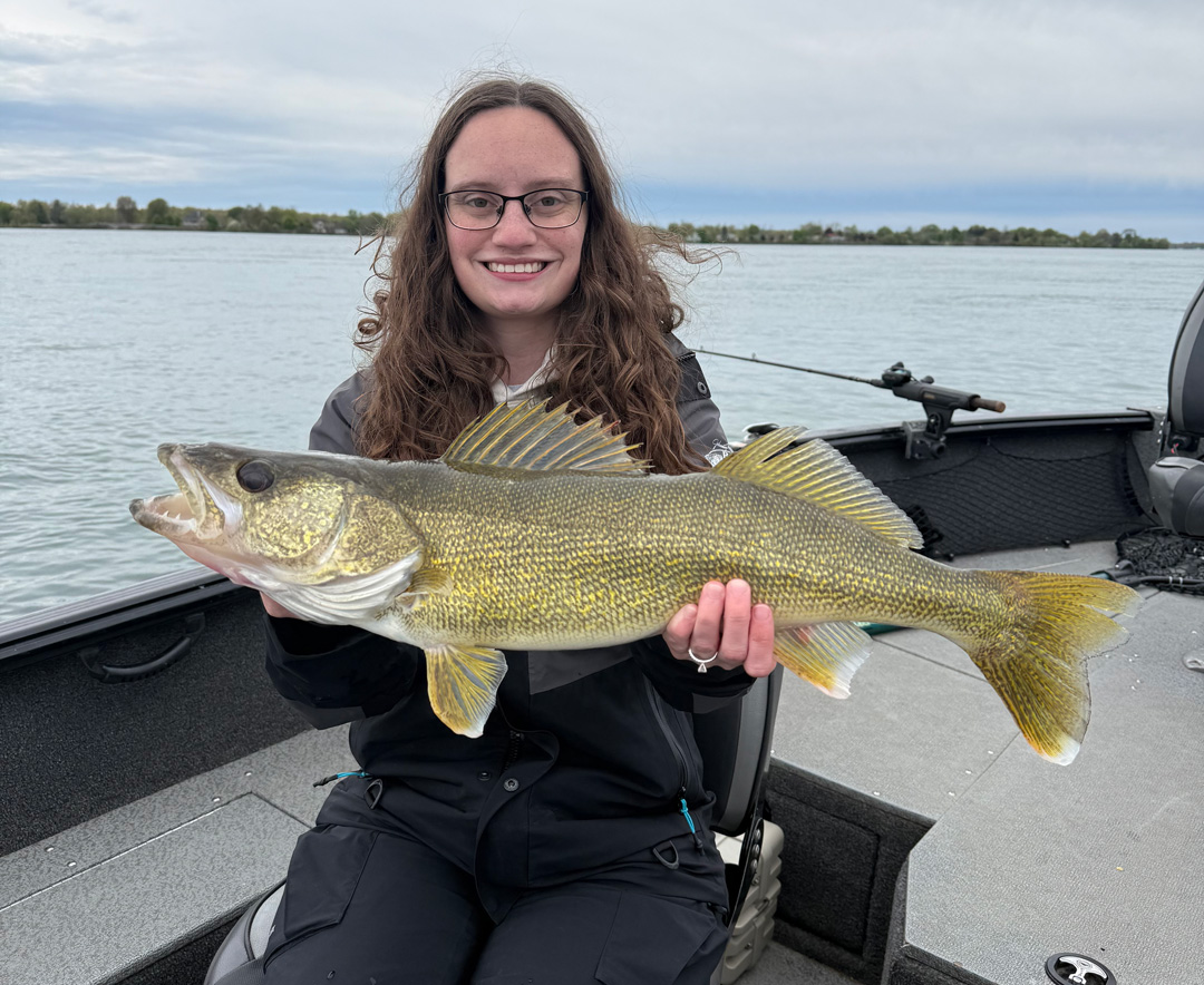Mandy Moran with walleye