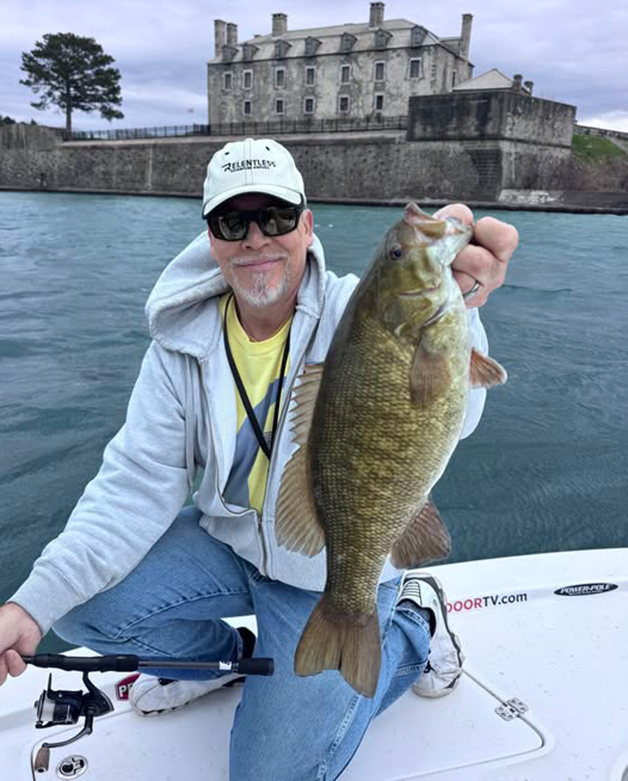 Mark Davis with smallmouth bass