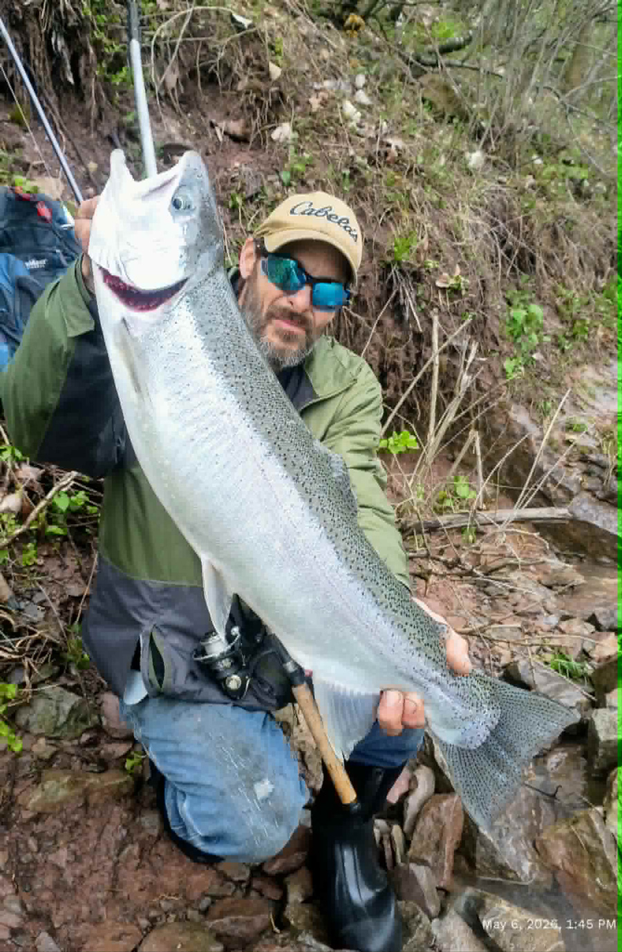 Mike Ziehm with a big steelhead